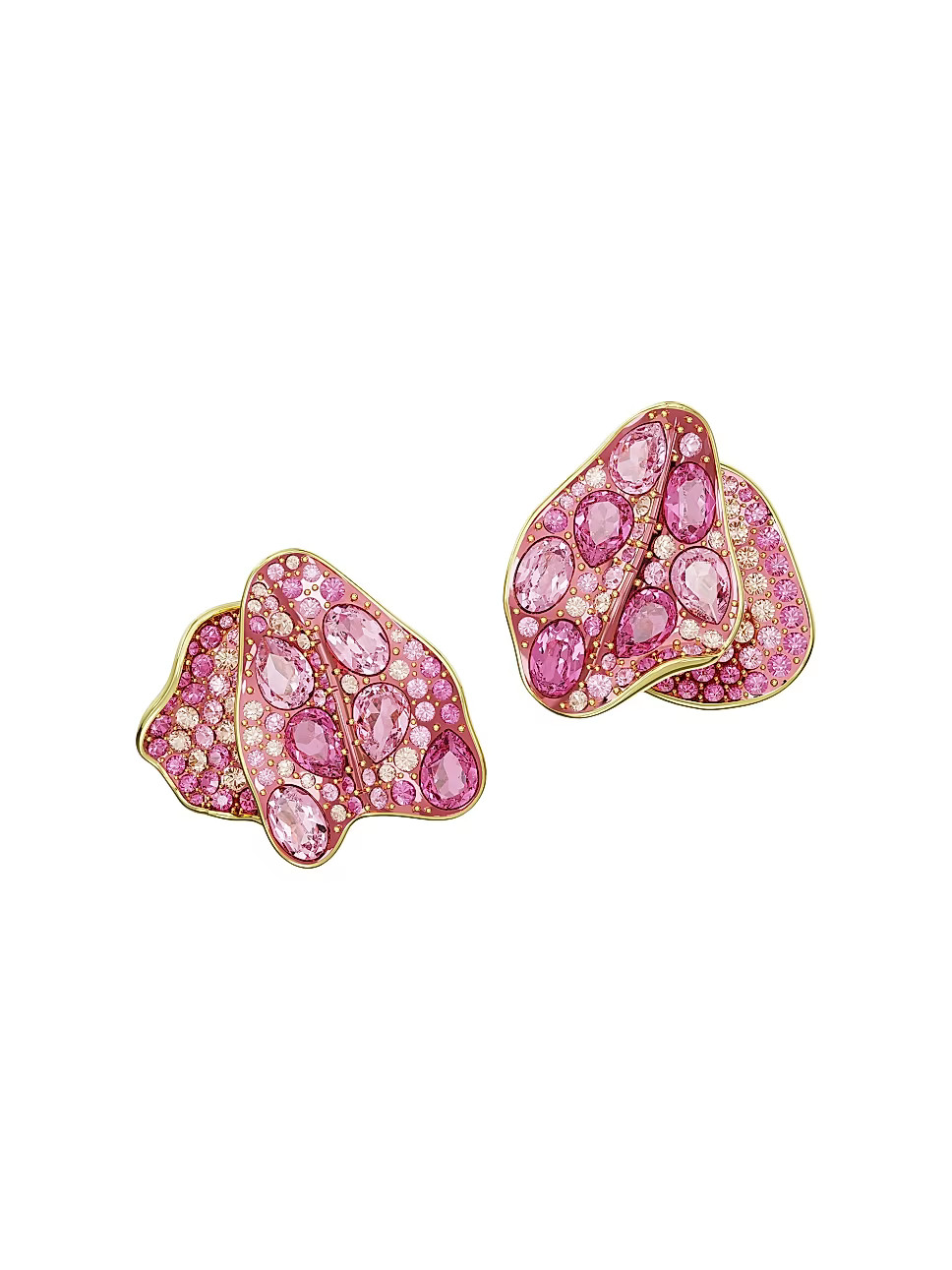 Florere Goldtone & Swarovski Crystal Asymmetric Petal Stud Earrings | Saks Fifth Avenue