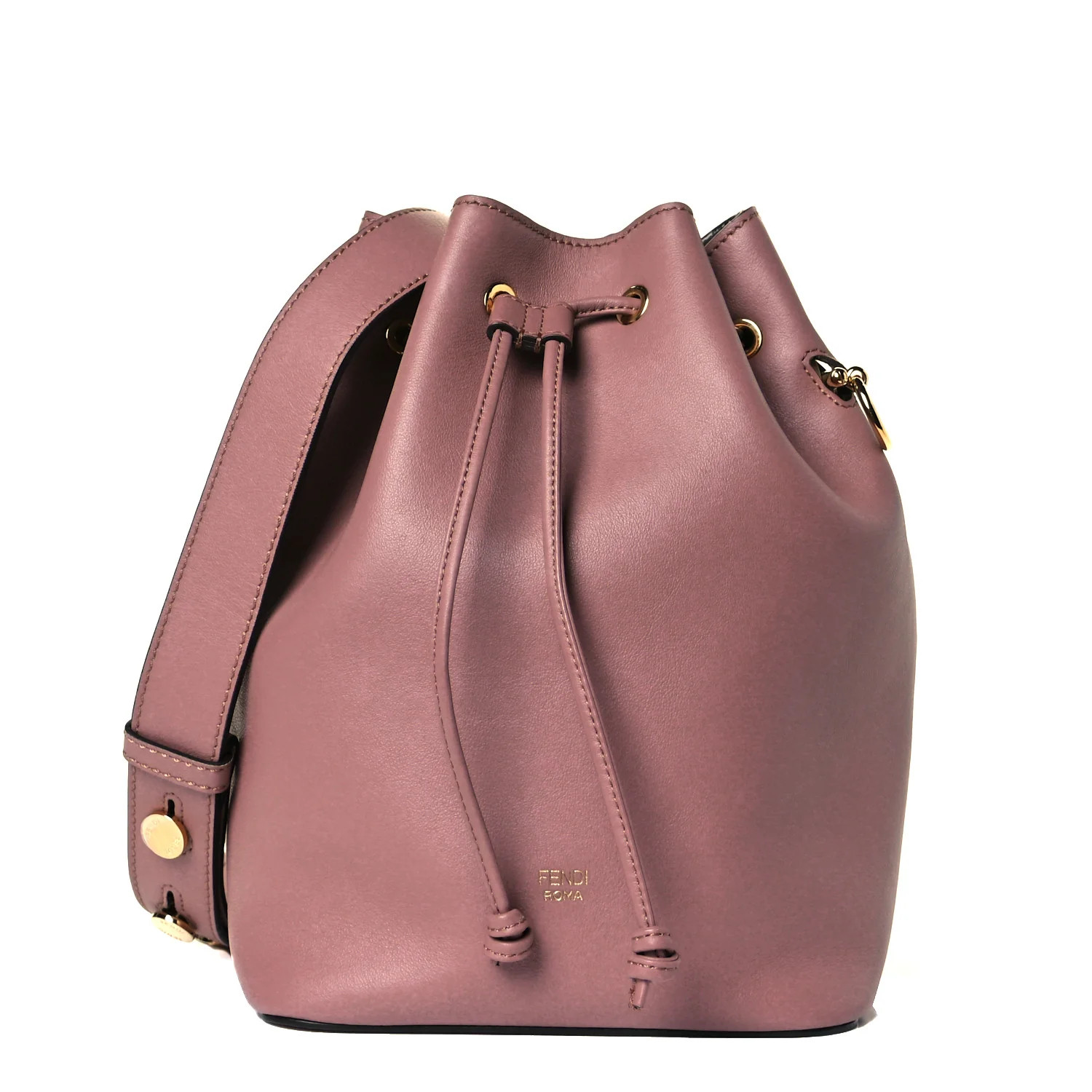 FENDI Calfskin F is Fendi Grande Mon Tresor Bucket Bag English Rose | FASHIONPHILE | Fashionphile