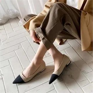 Pointy-Toe Color-Block Flats | YesStyle Global