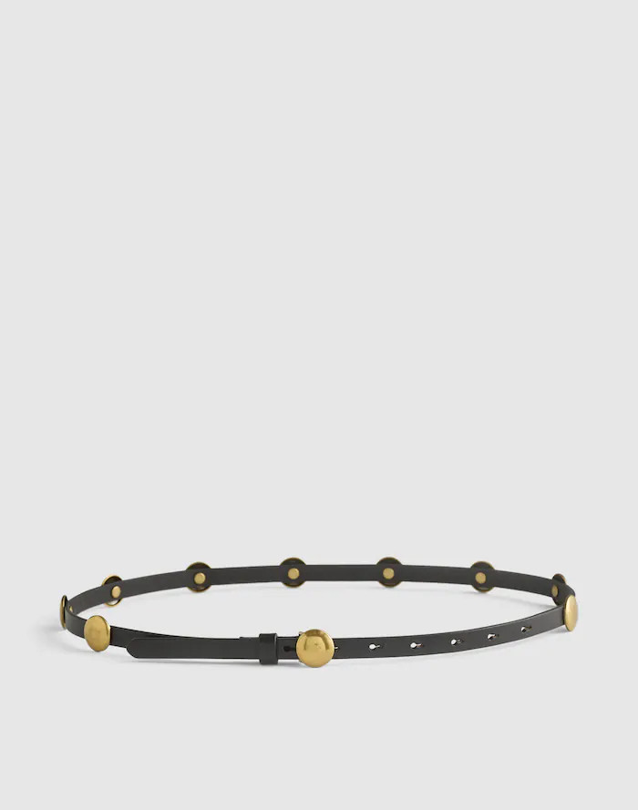 Dome-Studded Skinny Belt in Leather | Madewell