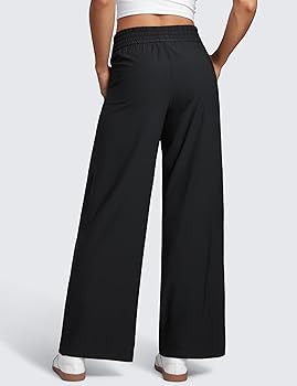 CRZ YOGA Lightweight Drapey Wide Leg Pants for Women 30" Flowy High Waisted Casual Lounge Travel ... | Amazon (US)