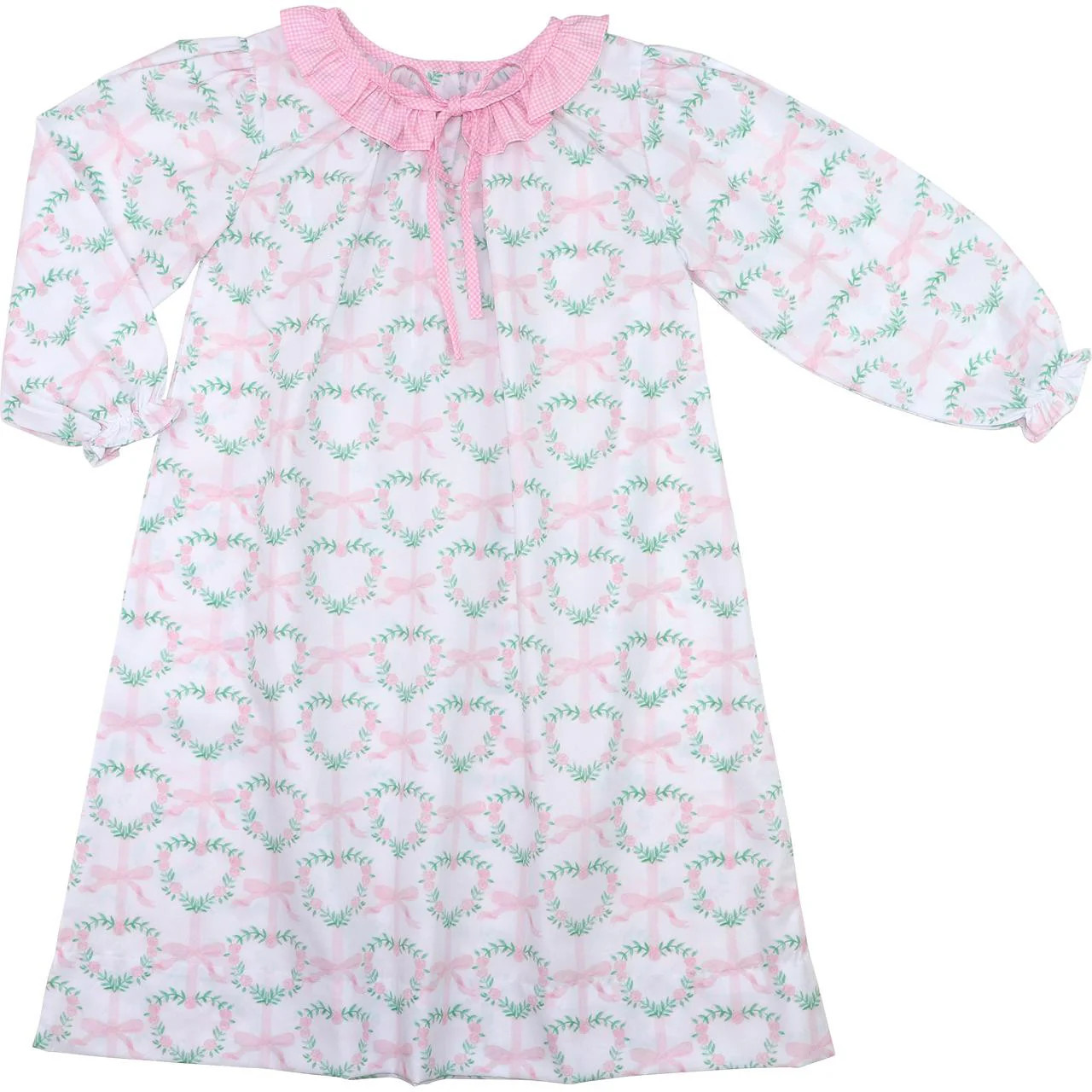Pink And Green Heart And Bow Nightgown | Cecil and Lou