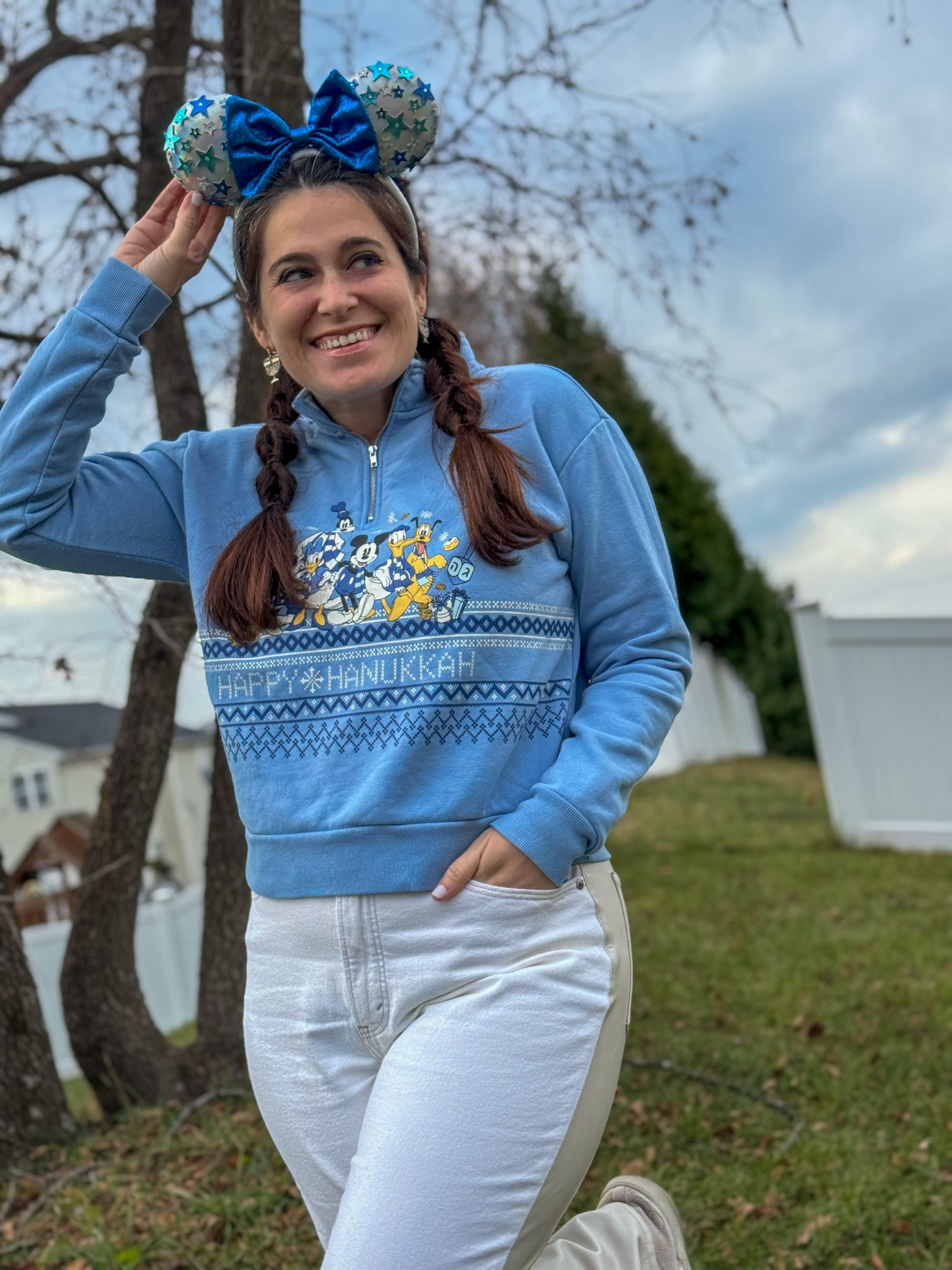 Disney style for the holidays and the ears are still 30% off til tonight! Hanukkah style, Minnie style, Minnie Mouse, gifts for her, winter outfit, Mickey ears 

#LTKGiftGuide #LTKStyleTip #LTKSaleAlert