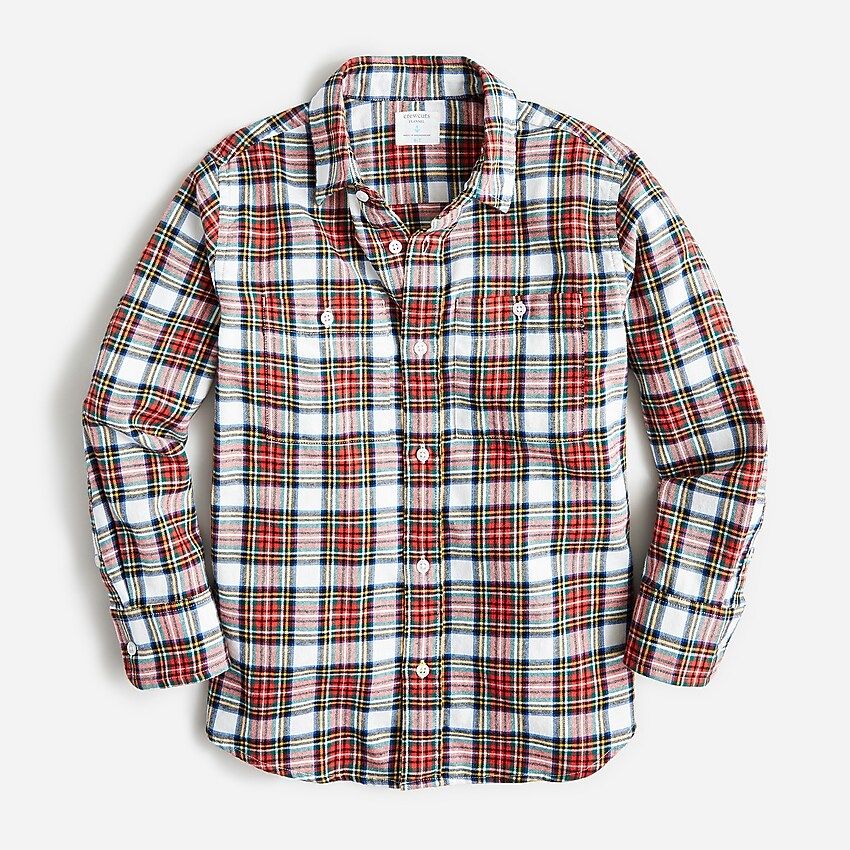 Kids' relaxed-fit shirt in lightweight flannel | J.Crew US