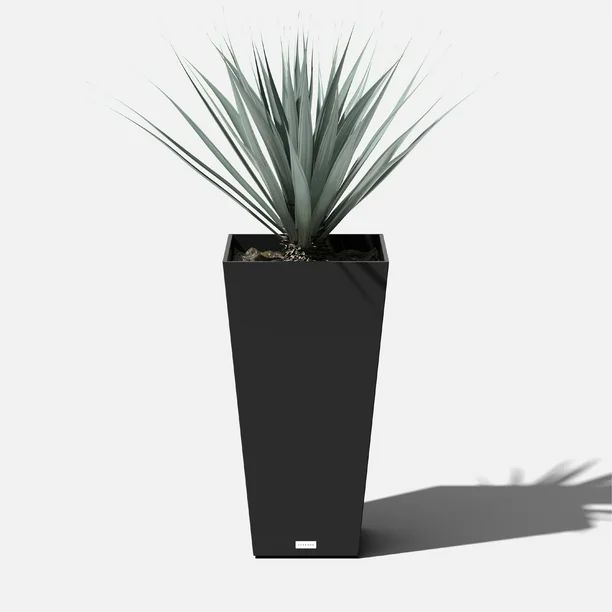 Veradek V-Resin Taper Tall Planter - Black - 30 in. | Walmart (US)