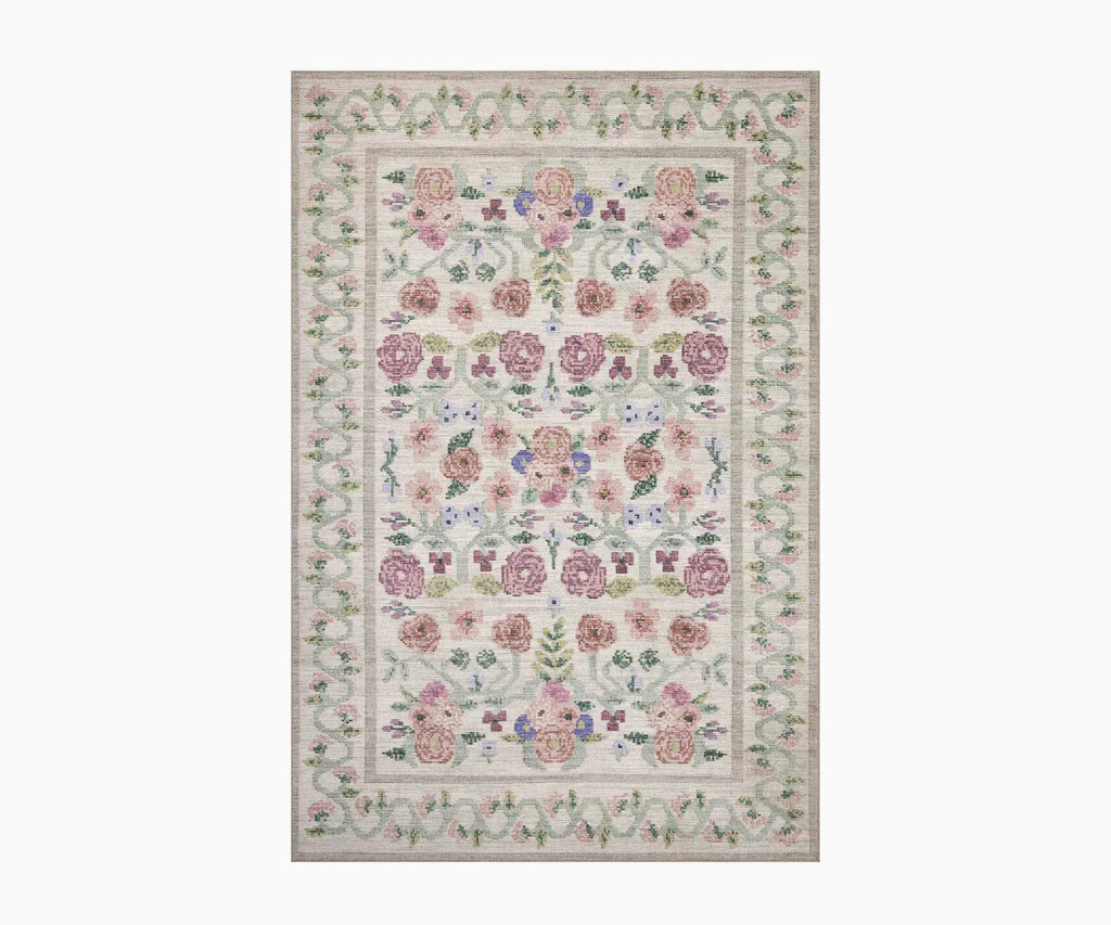 Rosa Power Loomed Rug - Ivory | Rifle Paper Co.