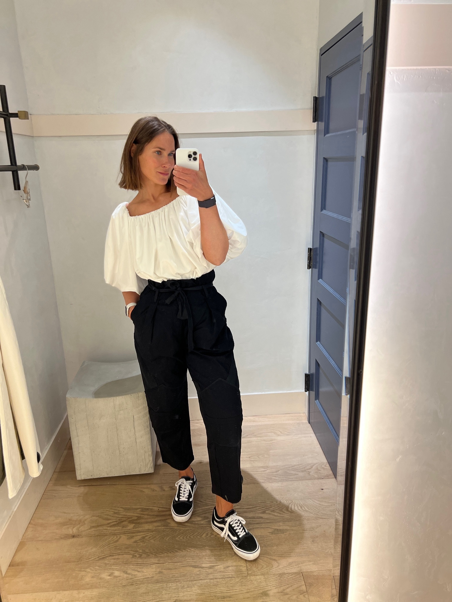 Proportions matter! Your favorite outfit 🖤 pants on sale and under $50 instead of $158 super high rise and very flattering 

Top on me is a dress (with pockets!) but I found a real top on the website 🤍

Just add on some fancy shoes - kitten heels or flat  - and you’re party/work ready 🫡

#LTKSeasonal #LTKmidsize #LTKfindsunder50