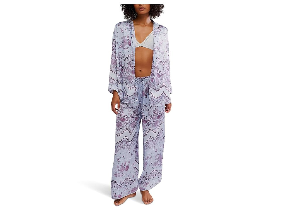 Free People Dreamy Days Pajama Set Women's Pajama Sets Ice Combo : XS, Polyester | Zappos