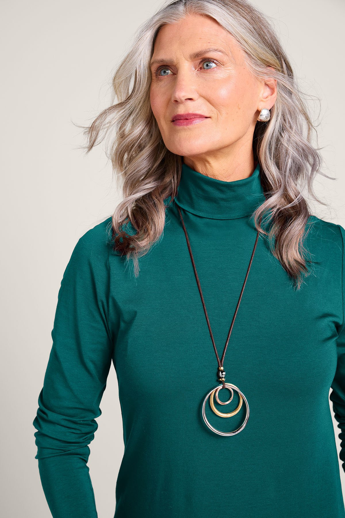 SoftEssential™ Long Sleeve Pima Turtleneck | Soft Surroundings