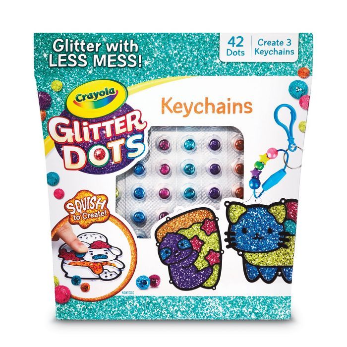 Crayola 72pc Glitter Dots Keychains Craft Set | Target