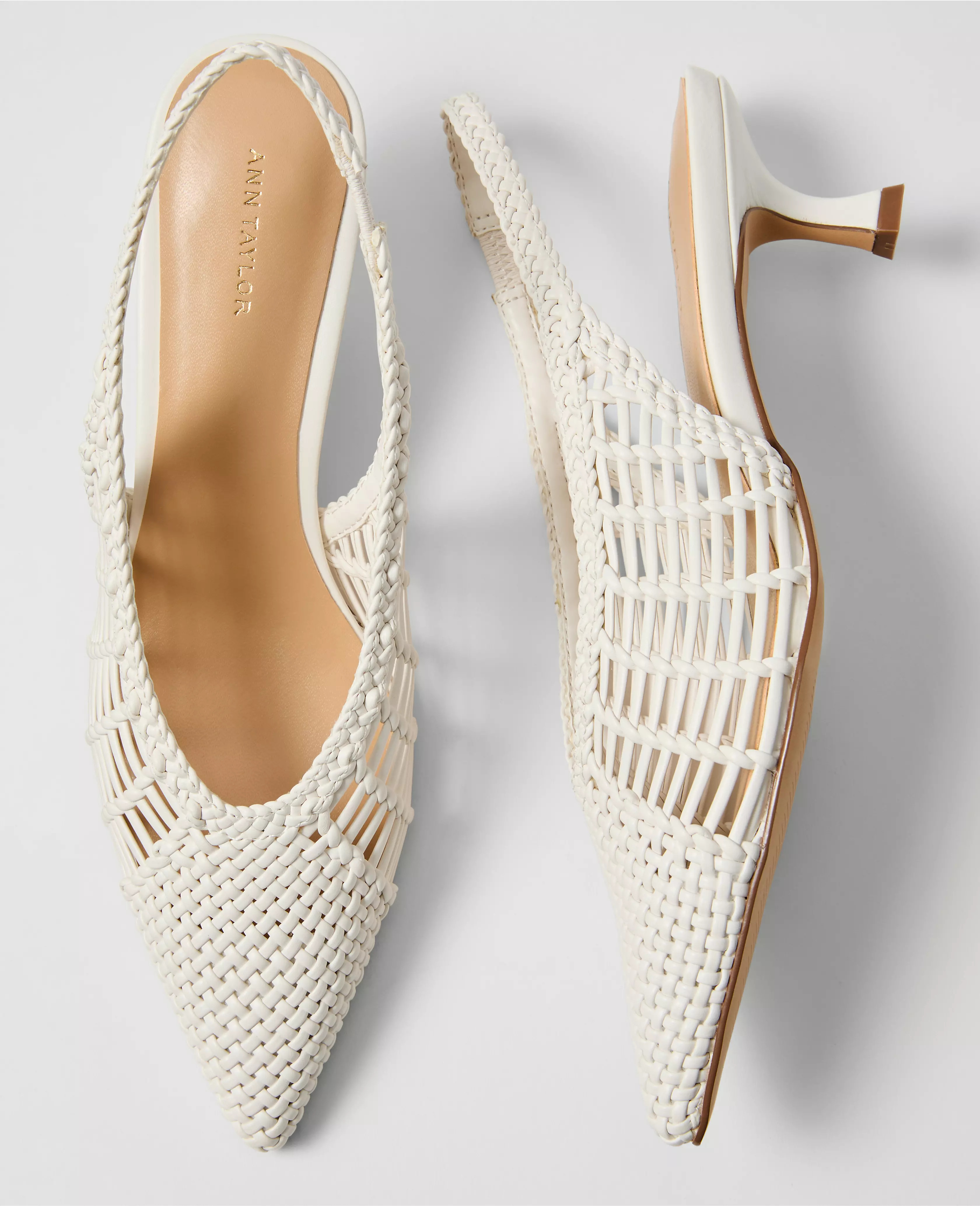 Woven Nip Toe Slingback Pump | Ann Taylor