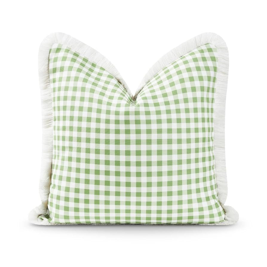 Hofdeco Premium Coastal Patio Indoor Outdoor Pillow Cover Only, 20"x20" Water Resistant for Backy... | Amazon (US)