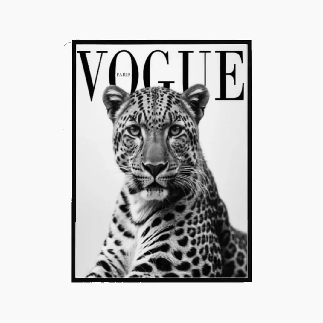 Animal Print Leopard Wall Art Vogue Print, Vintage Fashion Photo, Art,femme Fatale Print, Apartme... | Etsy (US)
