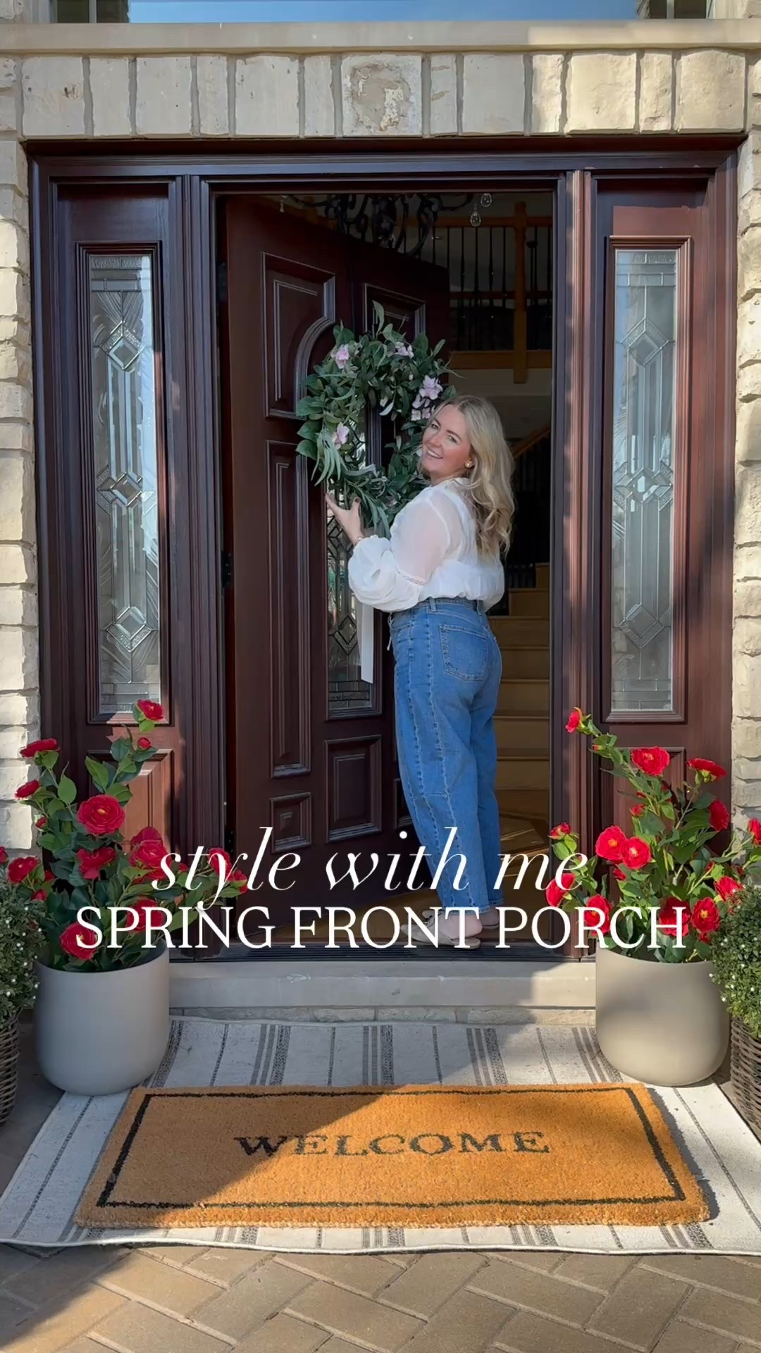 Front porch refresh for spring! I found the prettiest florals on Amazon and they look so realistic! 

#frontporch #springporch #springhome #springflowers #amazonhome #founditonamazon #amazonfinds #target #targetstyle @target @amazon @walmart #walmarthome #springoutfit #datenightoutfotidea #outfitidea 

#LTKSpringSale #LTKWatchNow #LTKHome