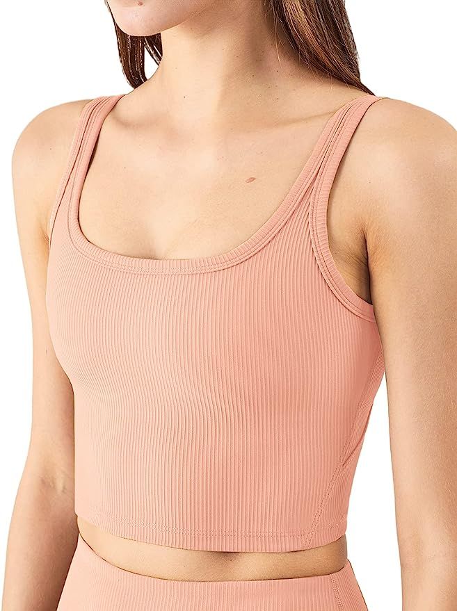 KIKIWING Women's Seamless Sports Bra Workout Crop Top Tank Tops for Women Long Lined Sports Bra R... | Amazon (US)