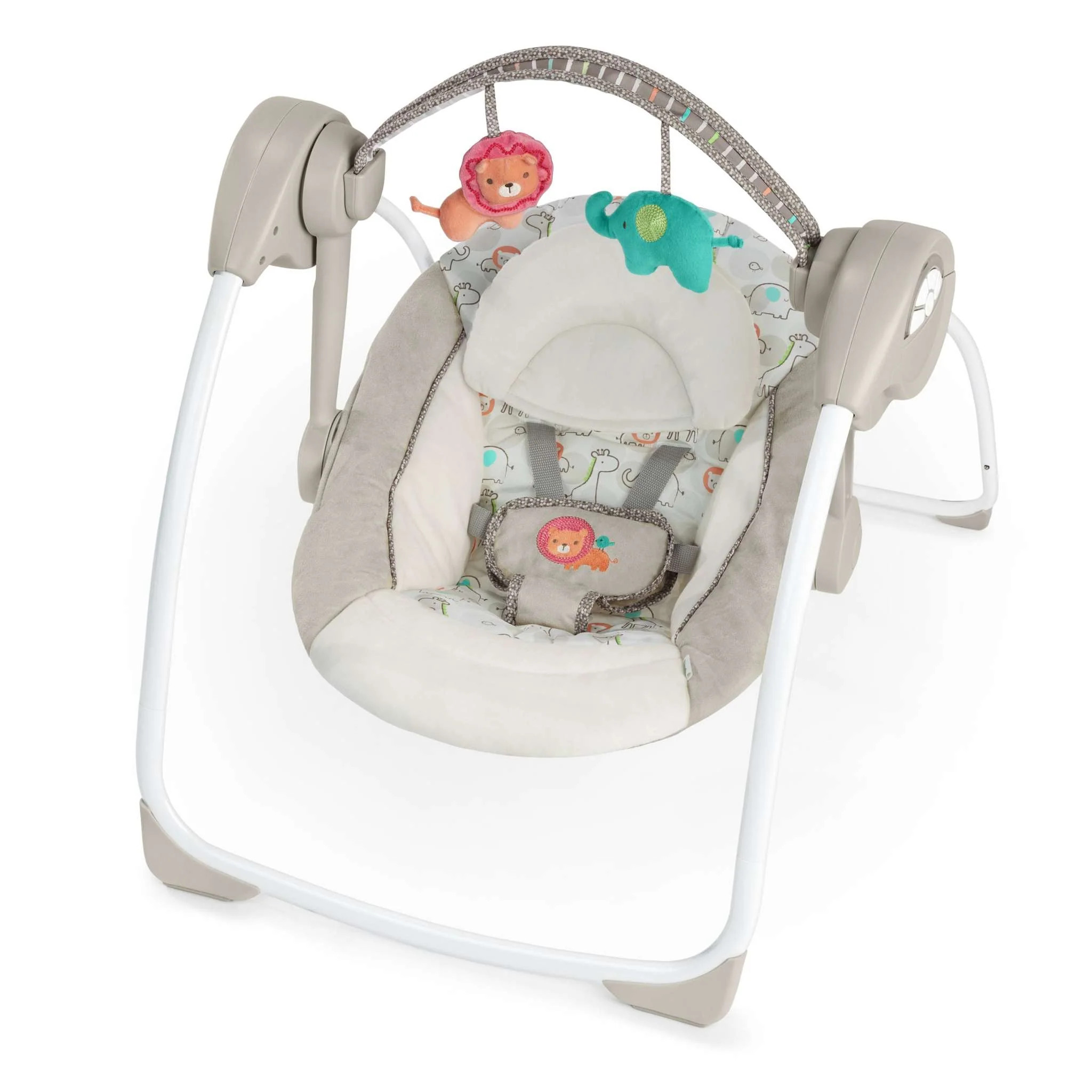 Ingenuity Soothe 'n Delight Portable Baby Swing with Music, Cozy Kingdom | Kids2Shop