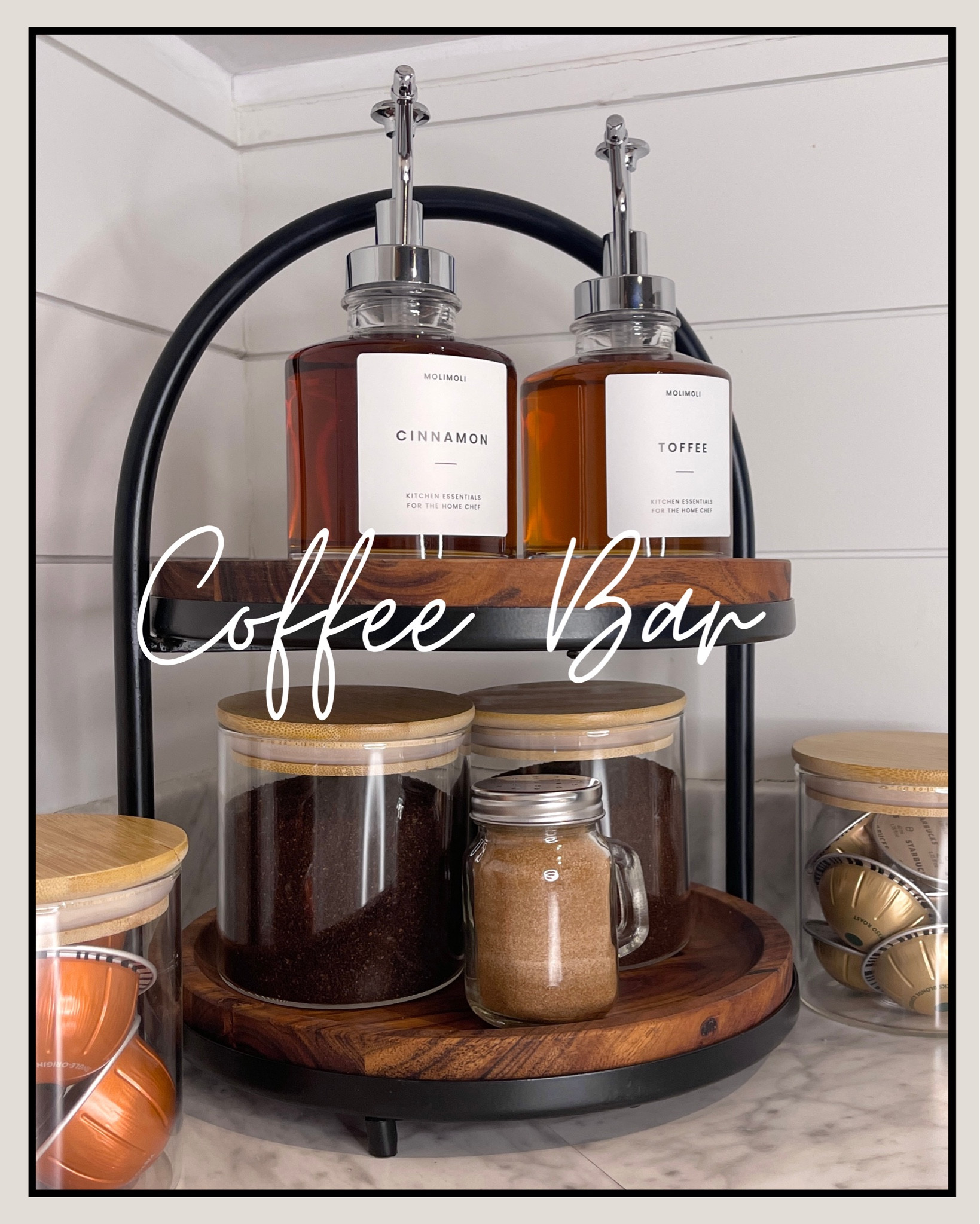 This little coffee bar is the best part of my mornings! Linking everything I use daily!
Side note: The syrup pumps are SO nice - they feel SO much more expensive than they are, AND you can re-stick the labels over 10 times if needed 

#LTKFind 

#LTKhome #LTKfamily