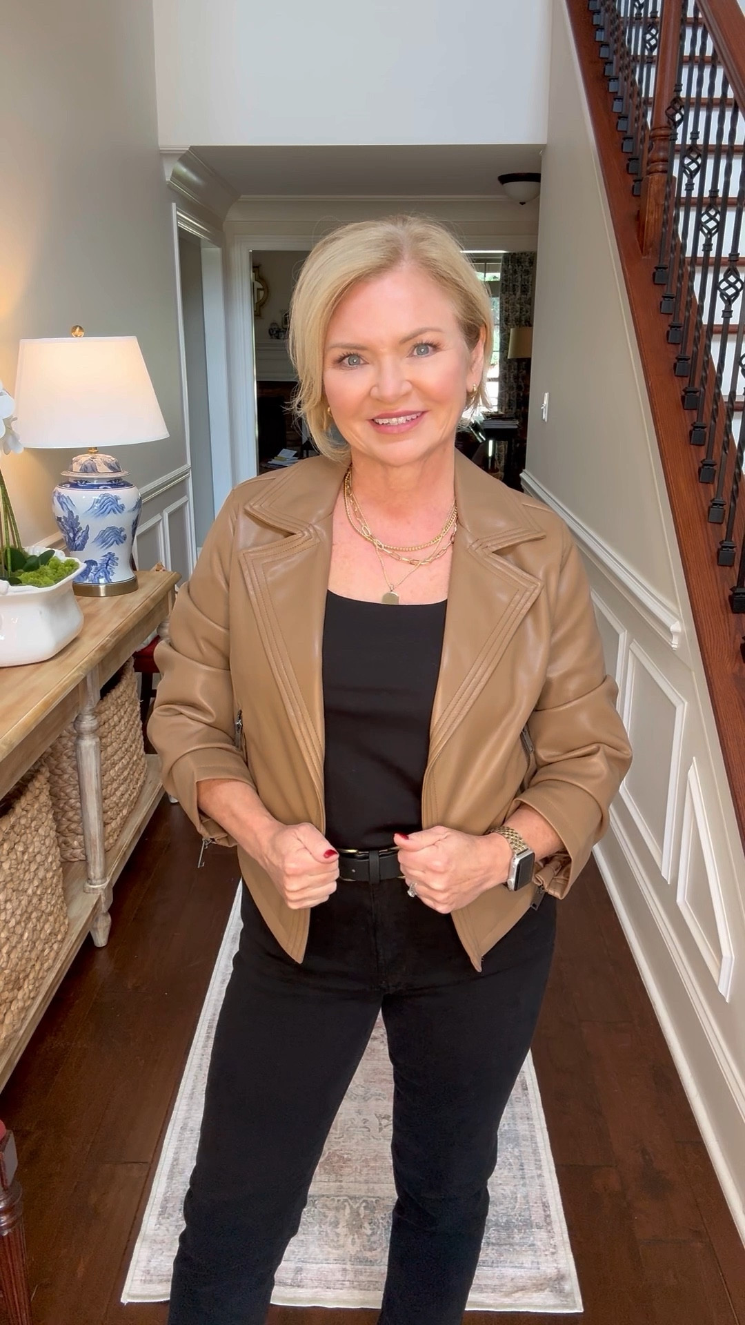 Wearing small jacket & tank, 4/27 jeans.  

Denim trends
Jeans outfit
Black denim
Leopard print
Petite


#LTKVideo #LTKStyleTip #LTKOver40