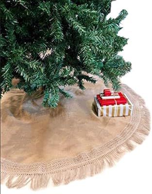 Tree Skirt, Burlap Tree Skirt, Christmas Tree Skirt, Christmas Decor, Tree Skirt, Holiday Decor, ... | Amazon (US)