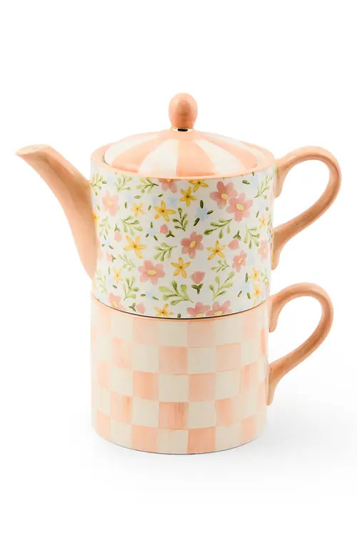 MACKENZIE CHILDS Posie Patch Tea for Me Set in Peach at Nordstrom | Nordstrom
