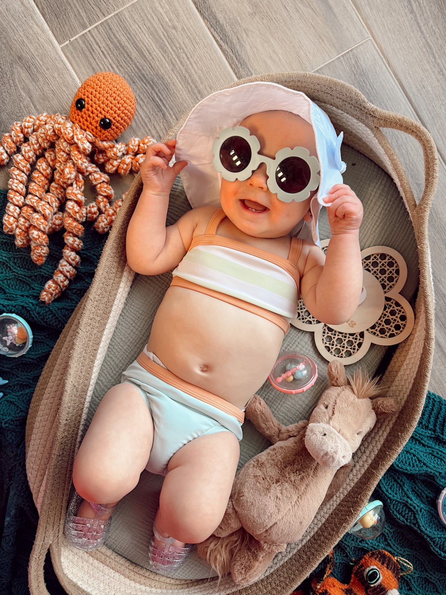 beach baby!! Linking Nora’s baby bikini, baby jellies, jumpsuit and rashguard! 


#LTKBaby