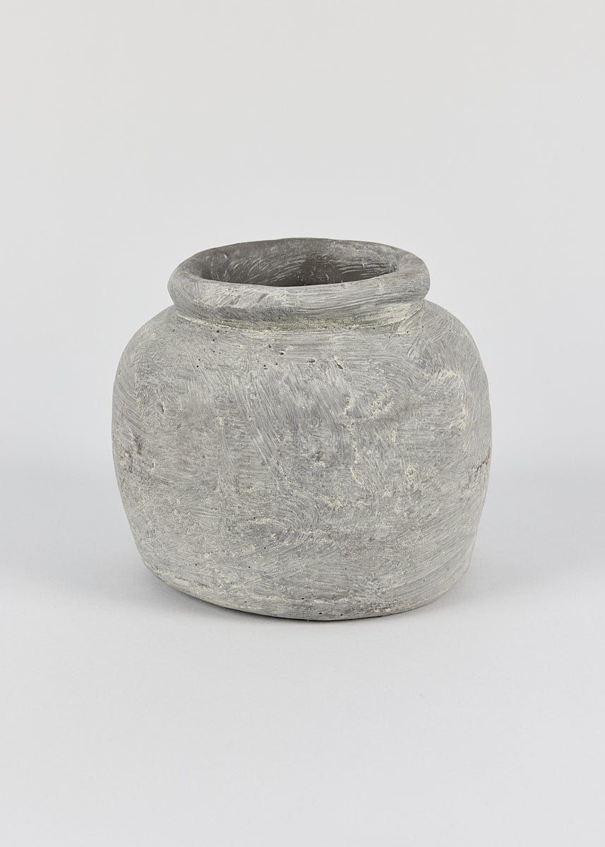 Distressed Rustic Concrete Vase - 7" | Afloral
