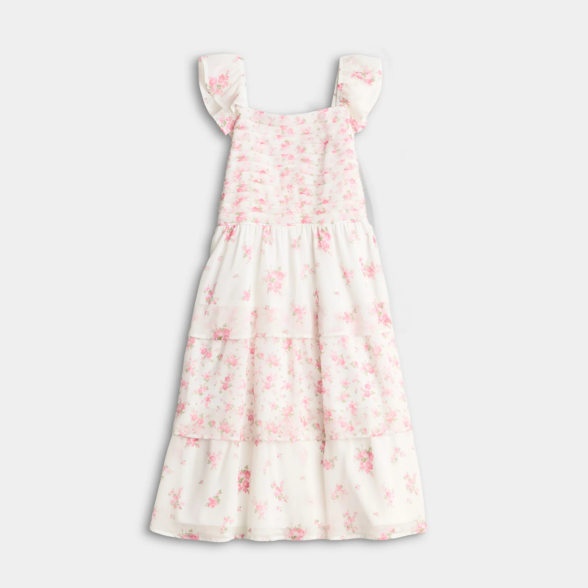 Girls 7-14 Trixxi Mixed Print Midi Dress with Ruffle Sleeves & Tiered Design | Kohl's