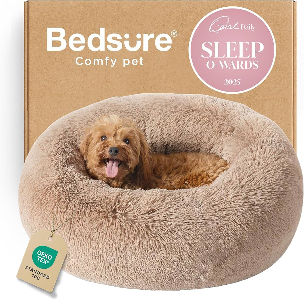 Bedsure Calming Dog Bed for Small Medium Dogs - Donut Washable Medium Puppy Bed, 27 inches Anti-S... | Amazon (US)