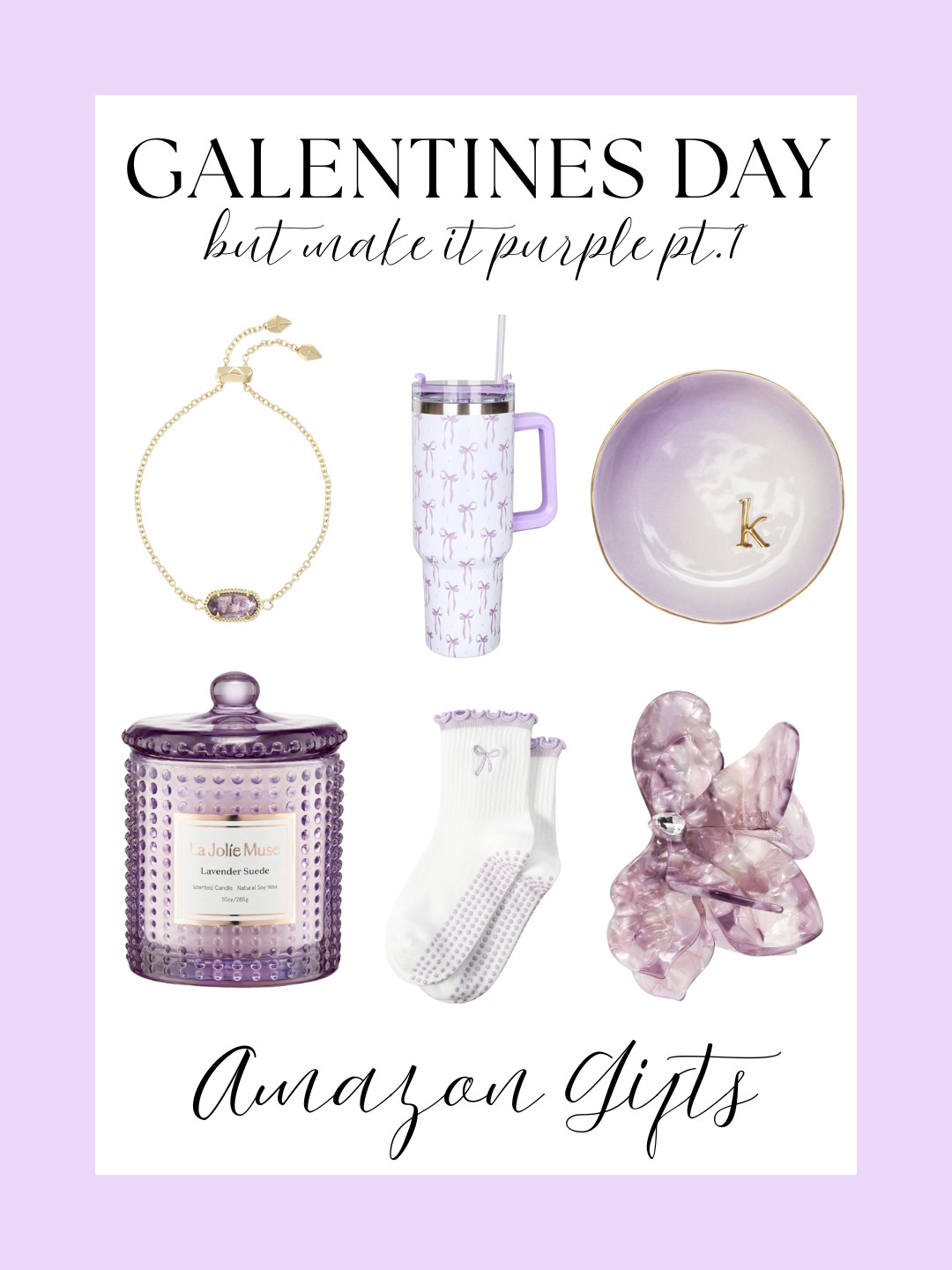 It's almost Galentine's Dayyyy! 💜

We finished our Valentine's Day date night (or day!) outfit ideas posts last week, but we could OF COURSE not move on from Valentine's Day season without giving a special shoutout to our girls. 😏

Whether you're planning to host a party, give your girls some cute gifts, or are even looking for some more gift inspiration for yourself 👀 we've got you covered with these awesome Amazon finds, all in my favorite color, purple. ☺️

Happy early Galentine's Day! I hope y'all have an amazing February 13th! 

 

#LTKSeasonal #LTKActive #LTKSaleAlert