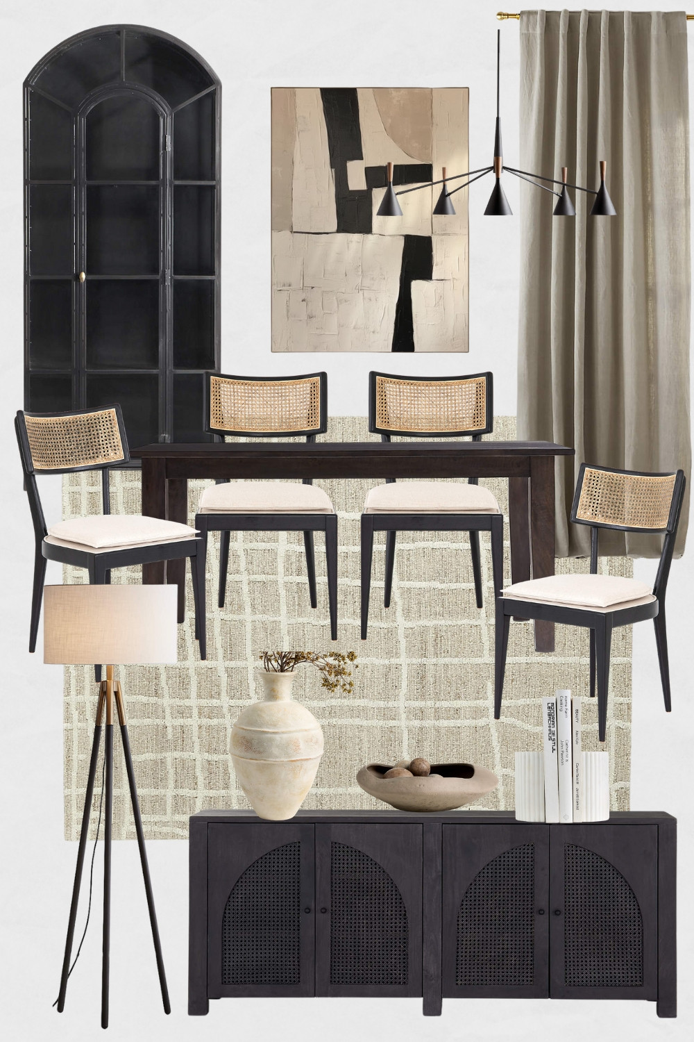 Modern Classic Dining Room, Crate and Barrel Dining Room Moodboard, Modern Dining Room Design Ideas, Modern Dining Room Decor, Beige and Black Dining Room

#homedecor #diningroom #diningroomdesign #diningroomdecor #mcgeediningroom #instahome #modernhome #timelesshome 

 

#LTKHome #LTKSaleAlert #LTKStyleTip