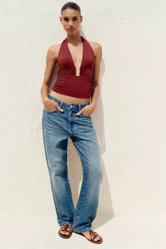 DRAPED HALTER TOP | Zara US