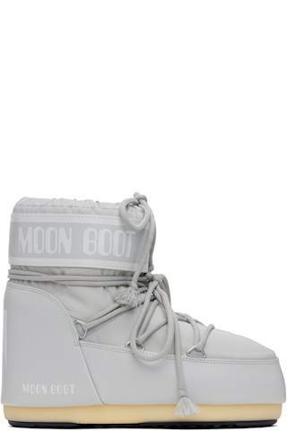 Gray Icon Low Nylon Boots | SSENSE