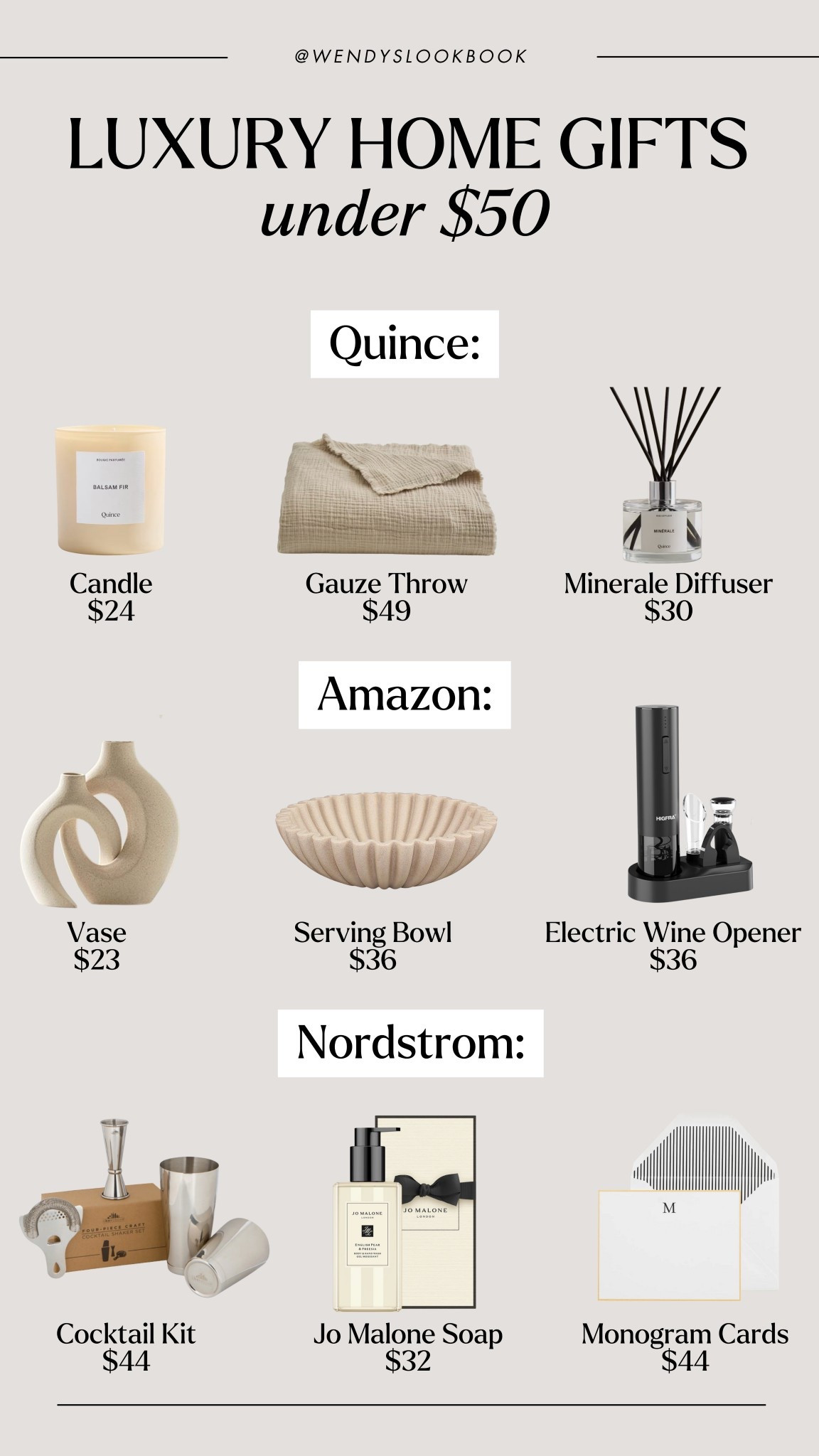 Luxury home gifts under $50. 

These all have availability to arrive before Christmas next week if you order today  

#LTKGiftGuide #LTKHoliday #LTKSaleAlert