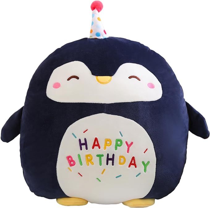 Penguin Plush Toy Penguin Stuffed Animal Cute Birthday Penguin Plushies Pillow Soft Happy Birthda... | Amazon (US)