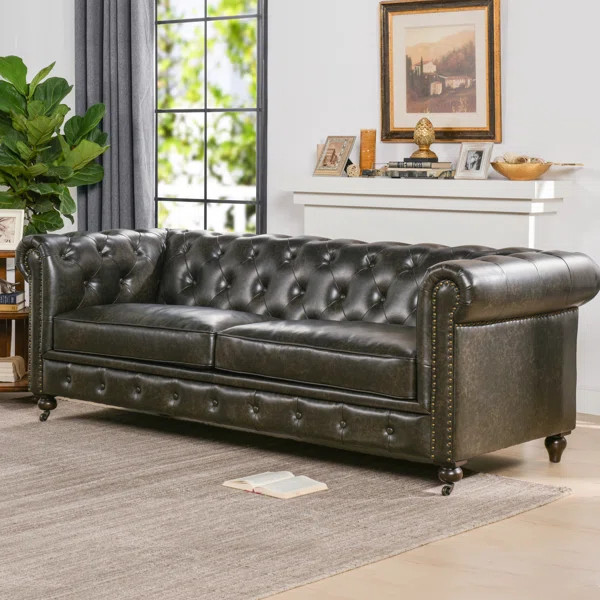 Kreitzer 91'' Vegan Leather Sofa | Wayfair North America