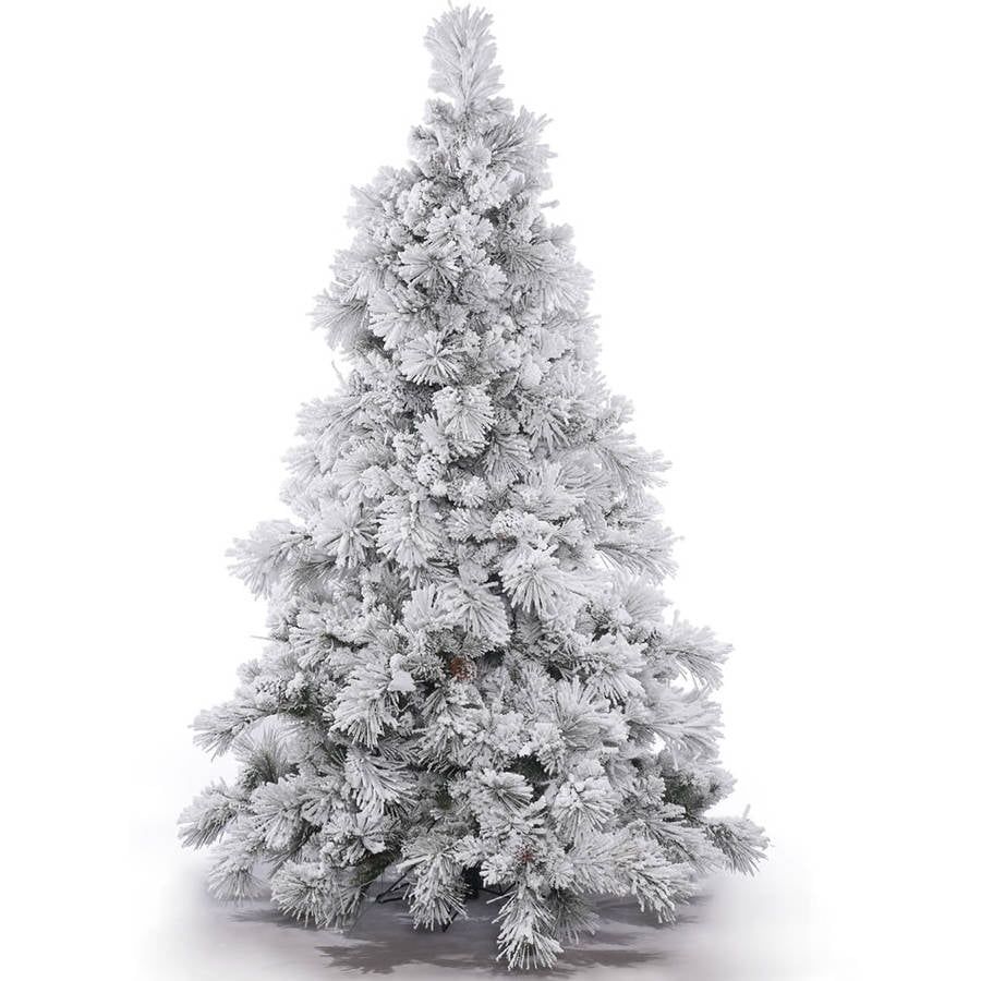 Vickerman Unlit 3.5' Flocked Alberta Artificial Christmas Tree with Cones | Walmart (US)