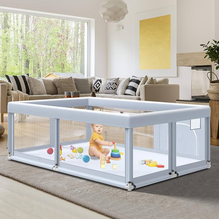 65" ×50" Large Baby Playpen, Baby Playard for Babies and Toddlers, Baby Fence Play Pens for Indo... | Amazon (US)