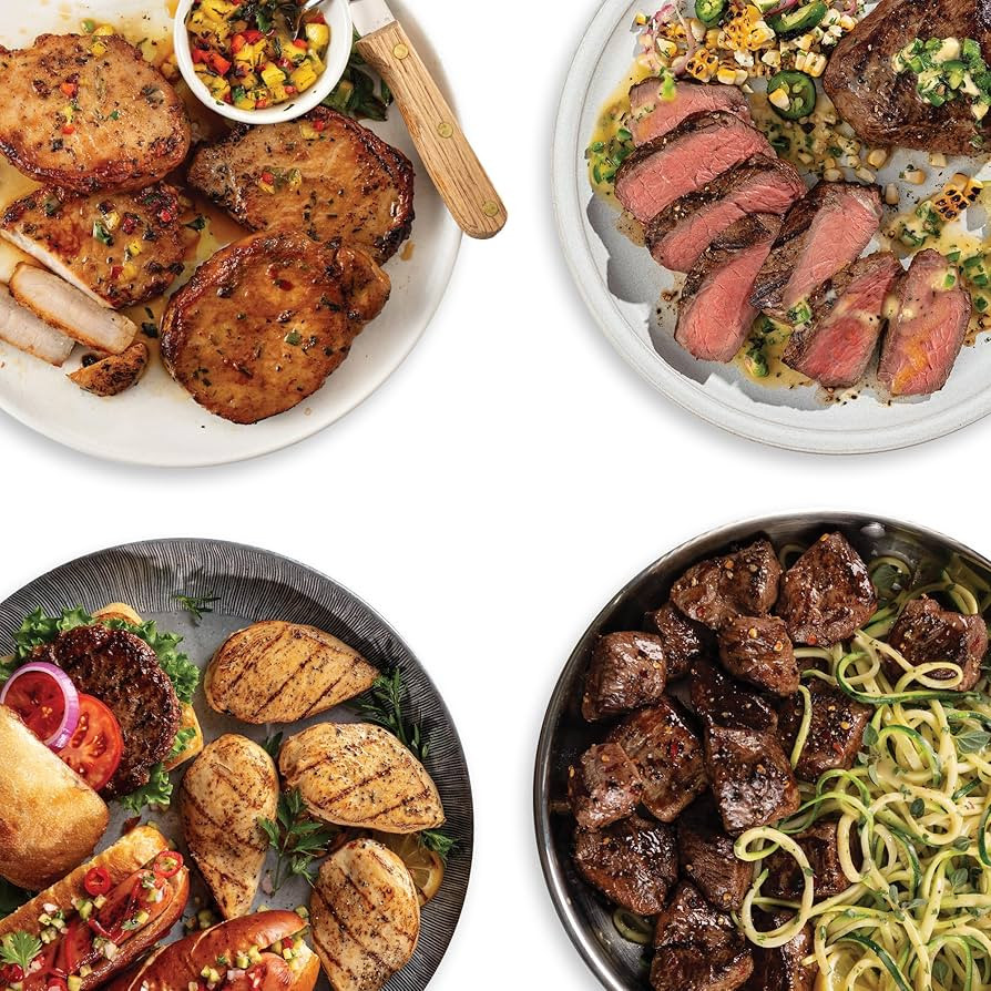 Omaha Steaks Best-Sellers (4 Top Sirloins, 4x Polynesian Pork Chops, 4 Chicken Breasts, 1lb. Trip... | Amazon (US)