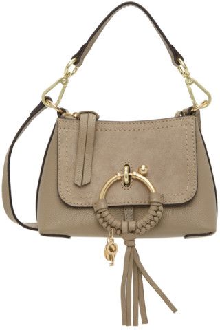 Taupe Mini Joan Shoulder Bag | SSENSE