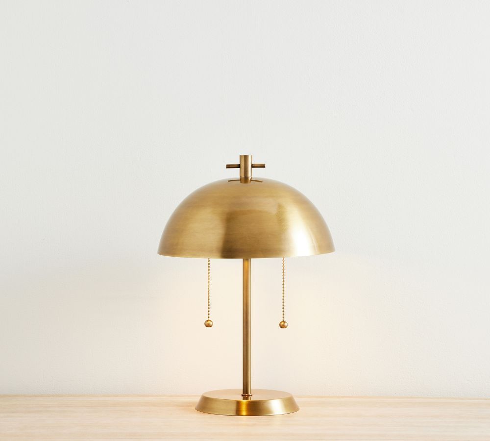 Caufield Metal 16&amp;quot; Table Lamp, Antique Brass, Small | Pottery Barn (US)