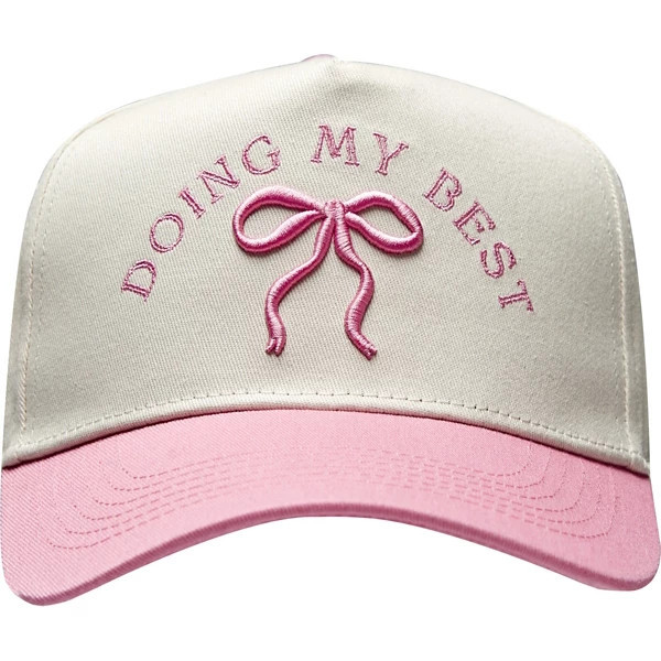 KENZKUSTOMZ Doing My Best Vintage Trucker Snapback Hat One Size Pink | Scheels