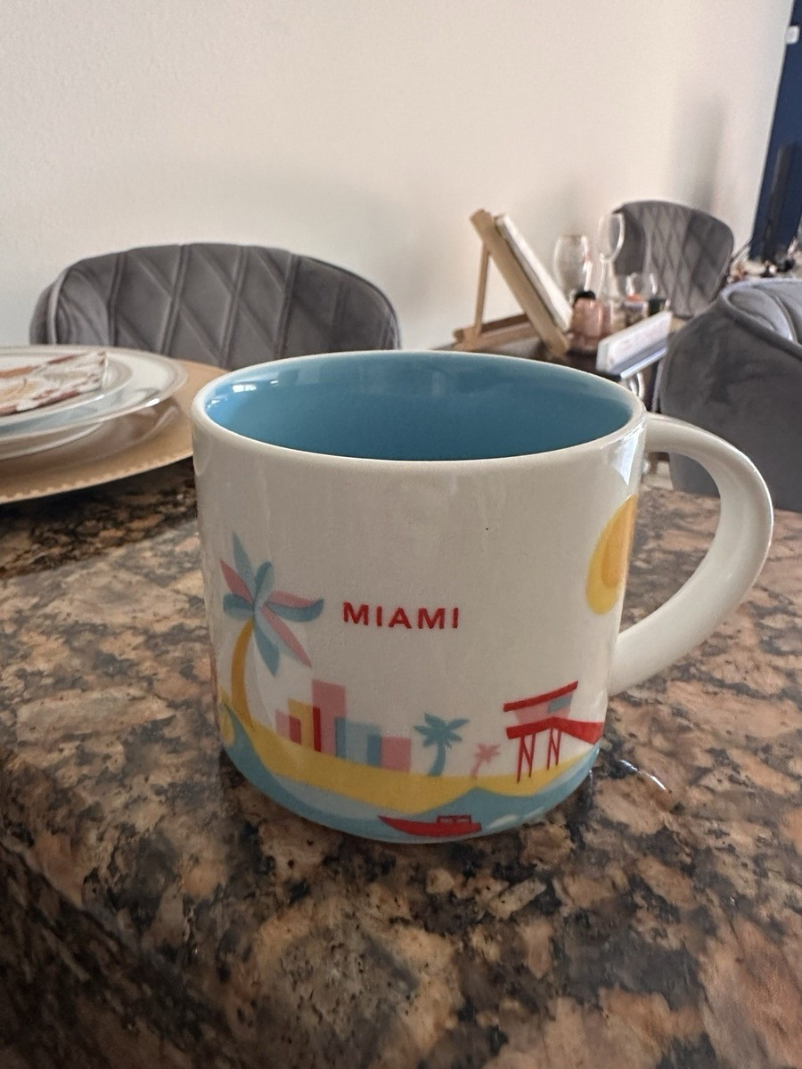 Starbucks Been There Series Miami Blue Coffee Tea Mug Cup 14oz | eBay US