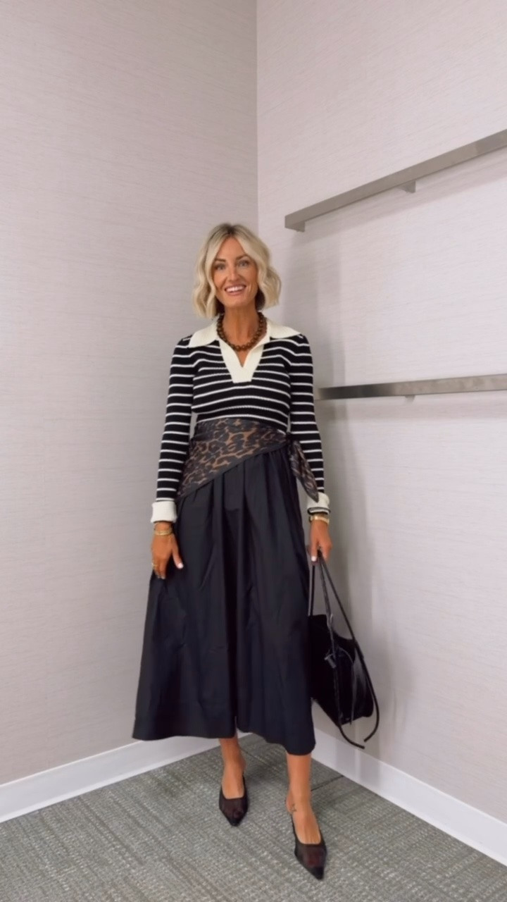 How good is this striped long sleeve twofer midi dress for a workwear look? Teachers- this is great for you! On sale for under $60 and comes in olive green too! Wearing S

Loverly grey, work outfit ideas, midi dress women, nsale 2026, Nordstrom anniversary sale, striped midi dress, polo dress, fashion finds women fall, capsule wardrobe dress, timeless outfits

#LTKSaleAlert #LTKSeasonal #LTKWorkwear