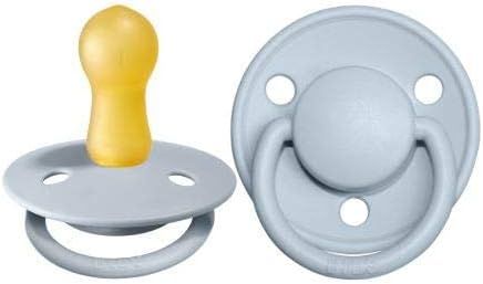 BIBS Pacifiers - De Lux Collection | BPA-Free Baby Pacifier | Made in Denmark | Set of 2 Baby Blue C | Amazon (US)
