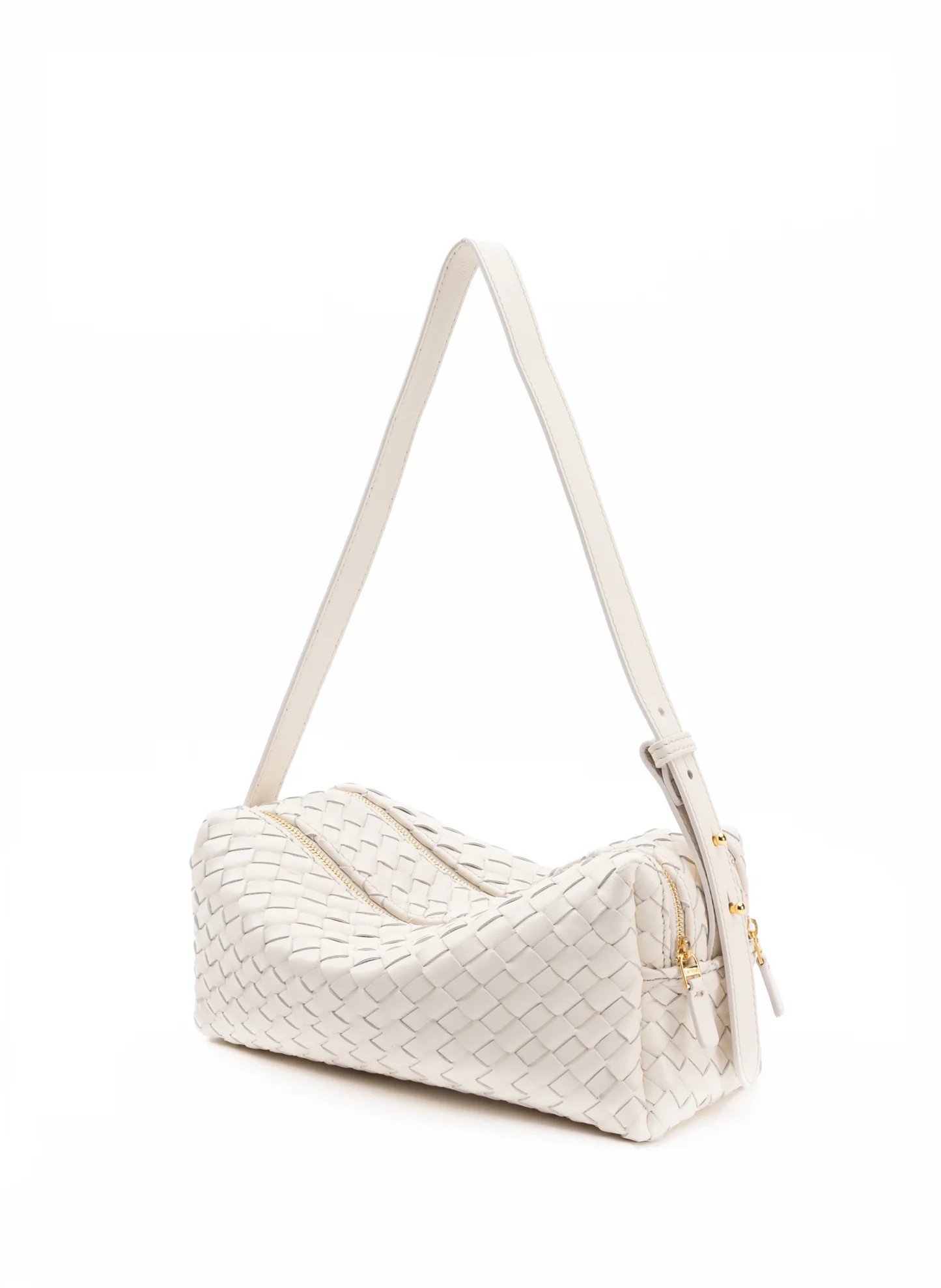 Trousse Woven Leather Ivory - Woven Leather Bags - Elleme | Elleme