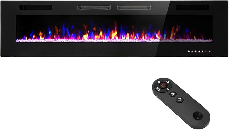 Sophia & William Electric Fireplace 72 Inch Wall Mounted & Recessed, Ultrathin 3.86" Electric Hea... | Amazon (US)