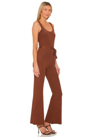 ALL THE WAYS Genevieve Flared Jumpsuit in Brown from Revolve.com | Revolve Clothing (Global)