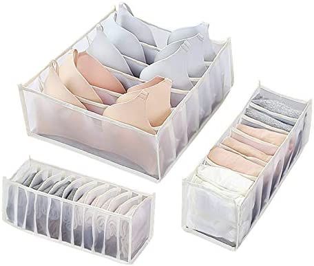 ActFaith Underwear Drawer Organizer, Drawer Divider, Foldable Closet Storage Boxes Dresser Drawer... | Amazon (US)