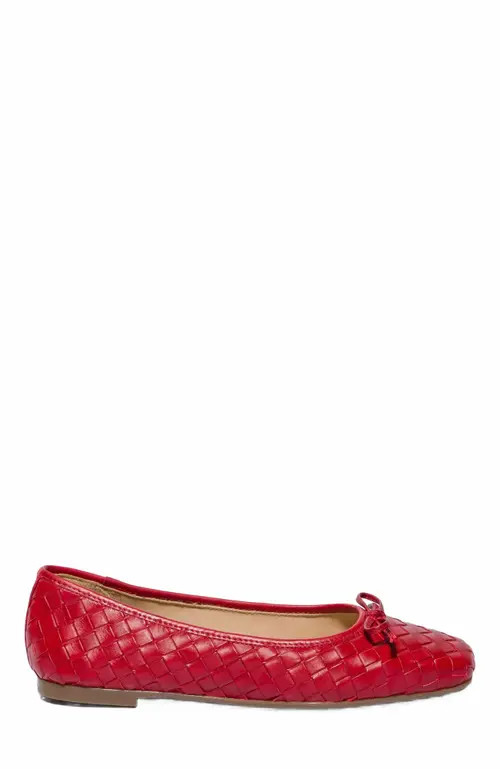 Bernardo Footwear Gwynn Woven Ballet Flat in Red at Nordstrom, Size 10 | Nordstrom