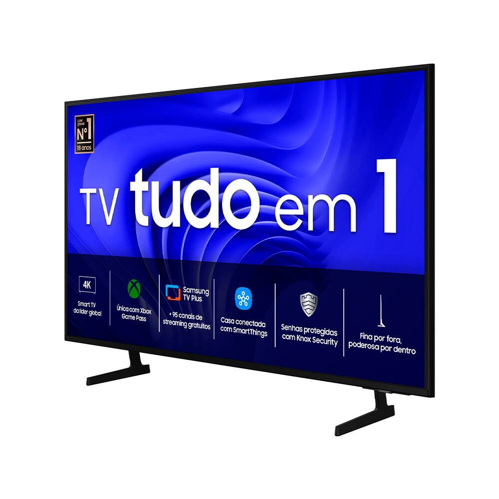 Smart TV 55” 4K Samsung 55DU7700 LED, Processador Crystal, Gaming Hub, AI Energy Mode, Alexa bu... | Casas Bahia (BR)